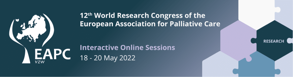 banner 12th world research congress of the EAPC interactive online sessions 18-20 May 2022