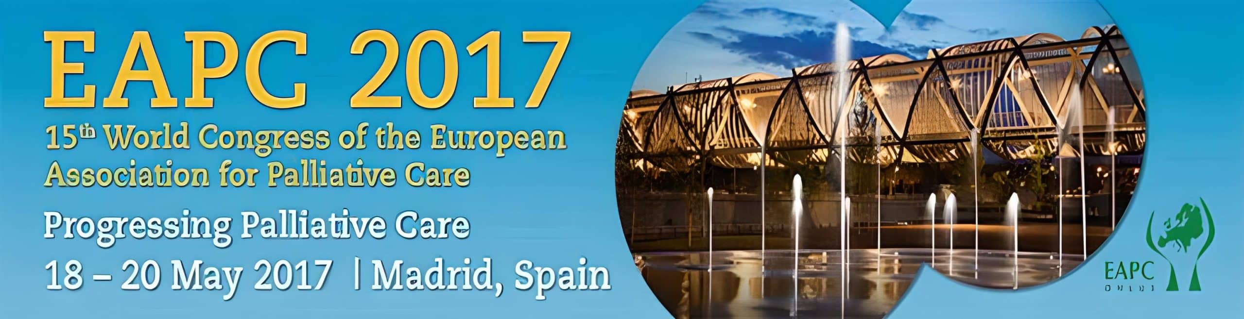 banner 15th world congress of the EAPC Progressing Palliative Care 18-20 May 2017 Madrid