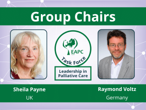 group chairs leadership in palliative care Sheila Payne and Raymond Voltz