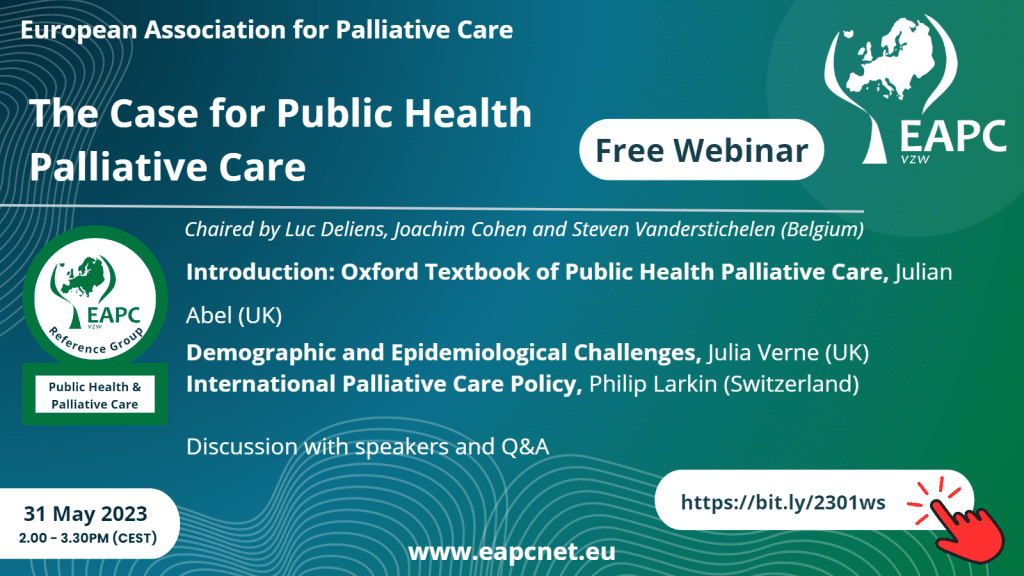 banner free webinar the case for public health palliative care 31 May 2023