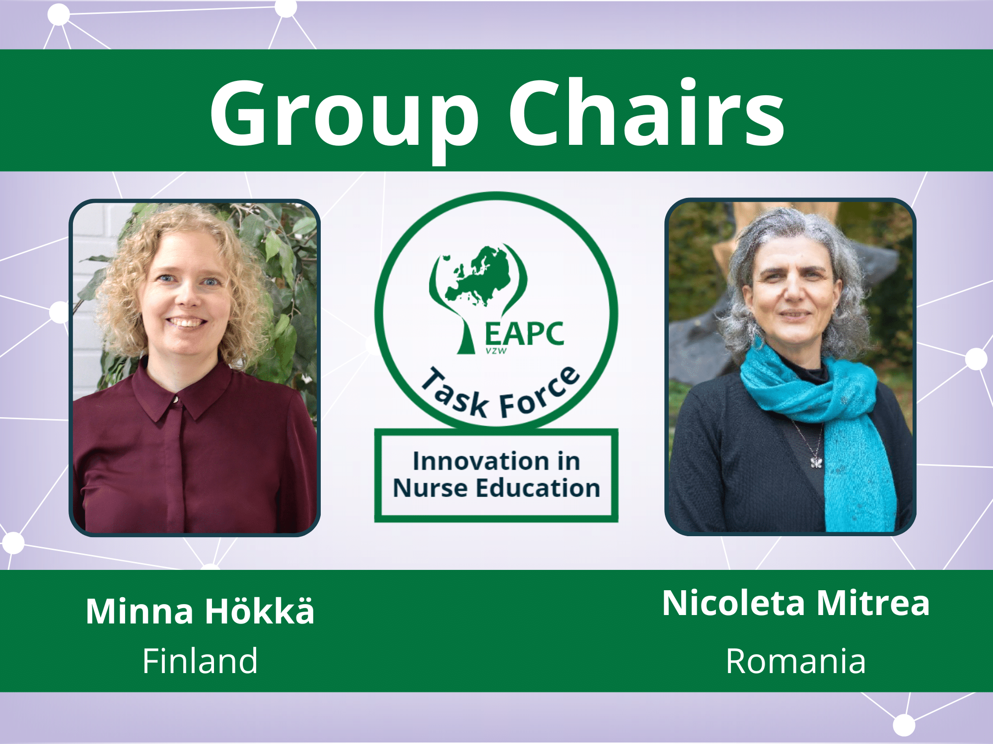 group chairs innovation in nurse education Minna Hokka and Nicoleta Mitrea