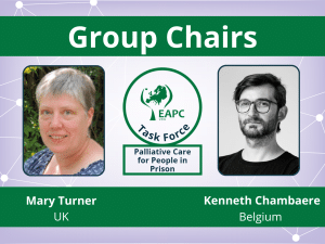 group chairs palliative care for people in prision Mary Turner and Kenneth Chambaere